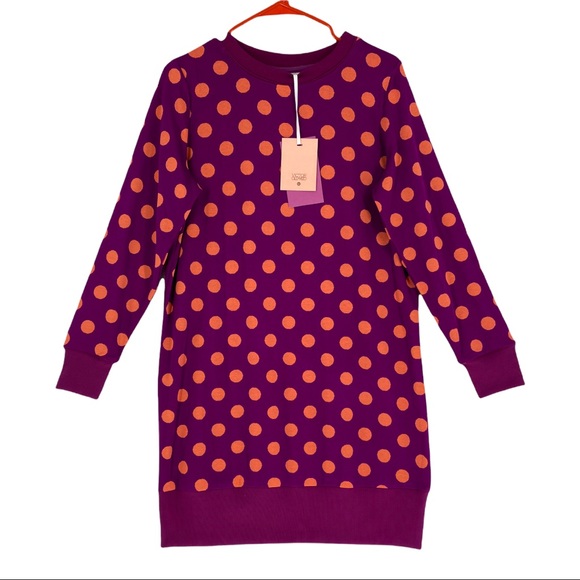 Victor Glemaud X Target Purple / Pink Polka Dot Tunic Sweater Dress Size XS - Picture 1 of 12